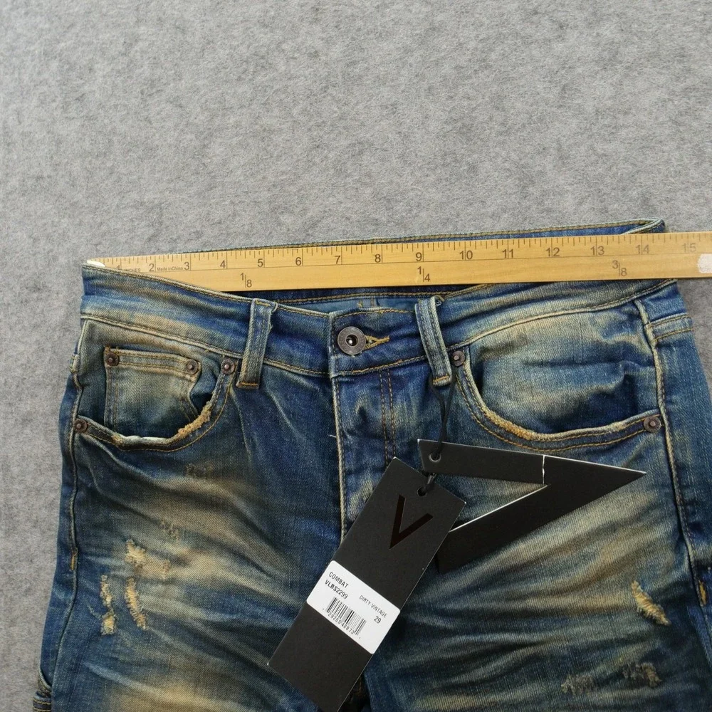 Valabasas Jeans Mens 29 Blue Combat Distressed Boot Cut Streetwear New